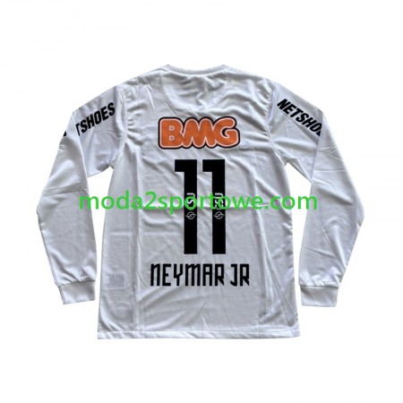 Koszulka Santos FC Neymar JR 11 Retro Domowe Stroje Piłkarskie 2011-2012 Długi Rękaw